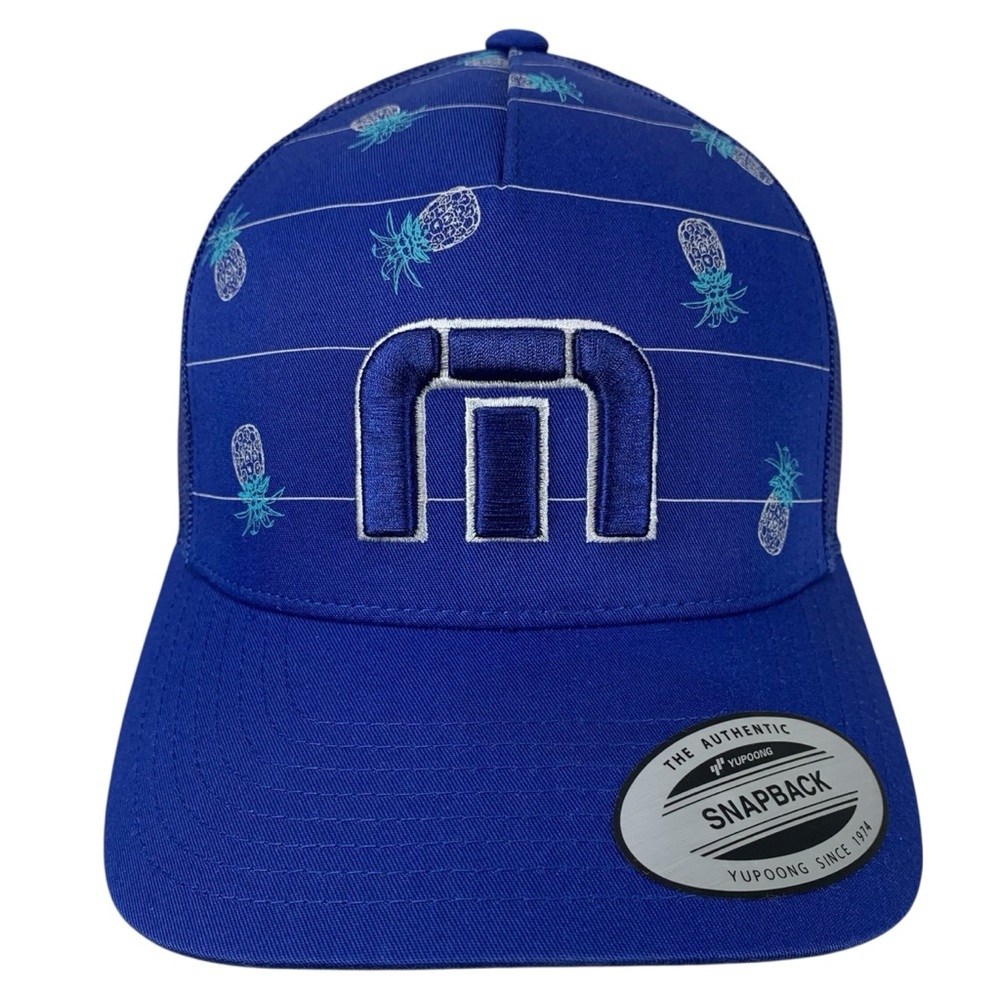 TravisMathew Big Bend Royal Blue Pineapple Snapback‎ Trucker Hat OS